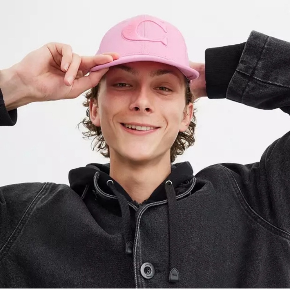Coach Pink Embroidered Cap